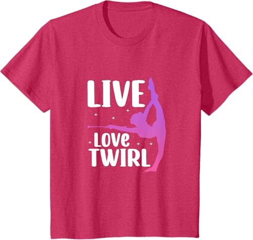 Miniatura 20 de Twirl Baton Twirling Twirler Majorettes T-Shirt Black,Navy Blue,Asphalt Grey,Baby Blue,Cranberry Red,Red,Kelly Green,Brown,Olive Green,Dark Heather