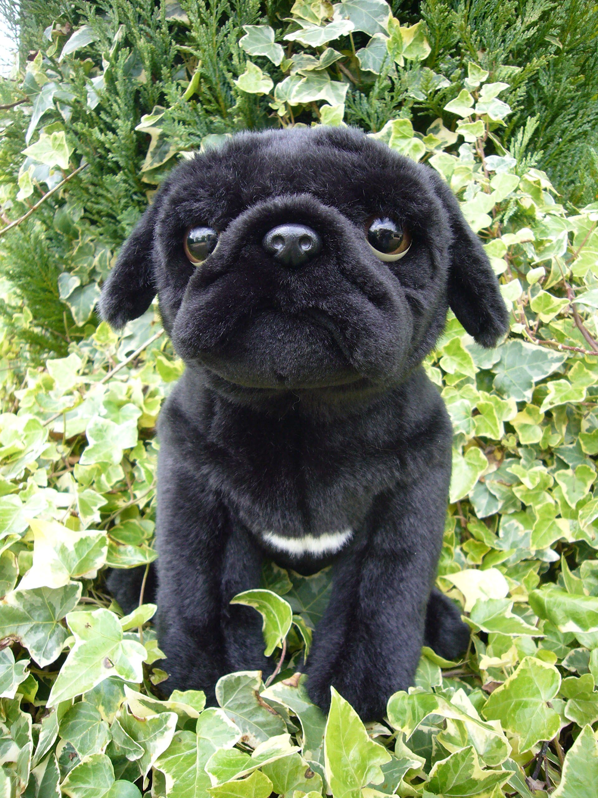 Pug (Black) Soft Toy 12"