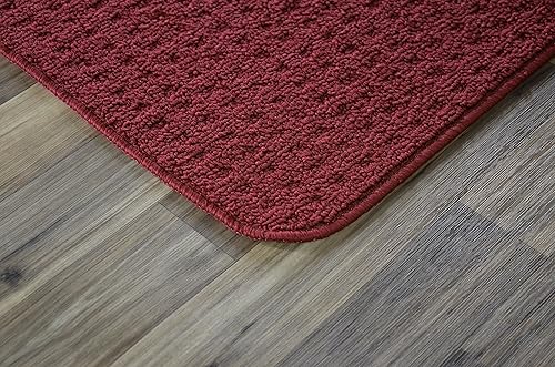 Miniatura 3 de Garland Rug Herald - Juego de 2 alfombras cuadradas de cocina, 18 x 28 pulgadas, rojo chile