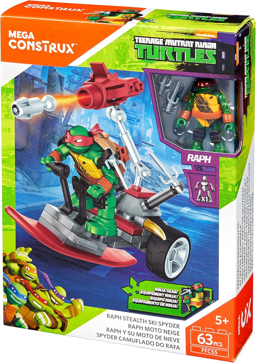 Mega Construx TMNT Raph Stealth Ski Spyder