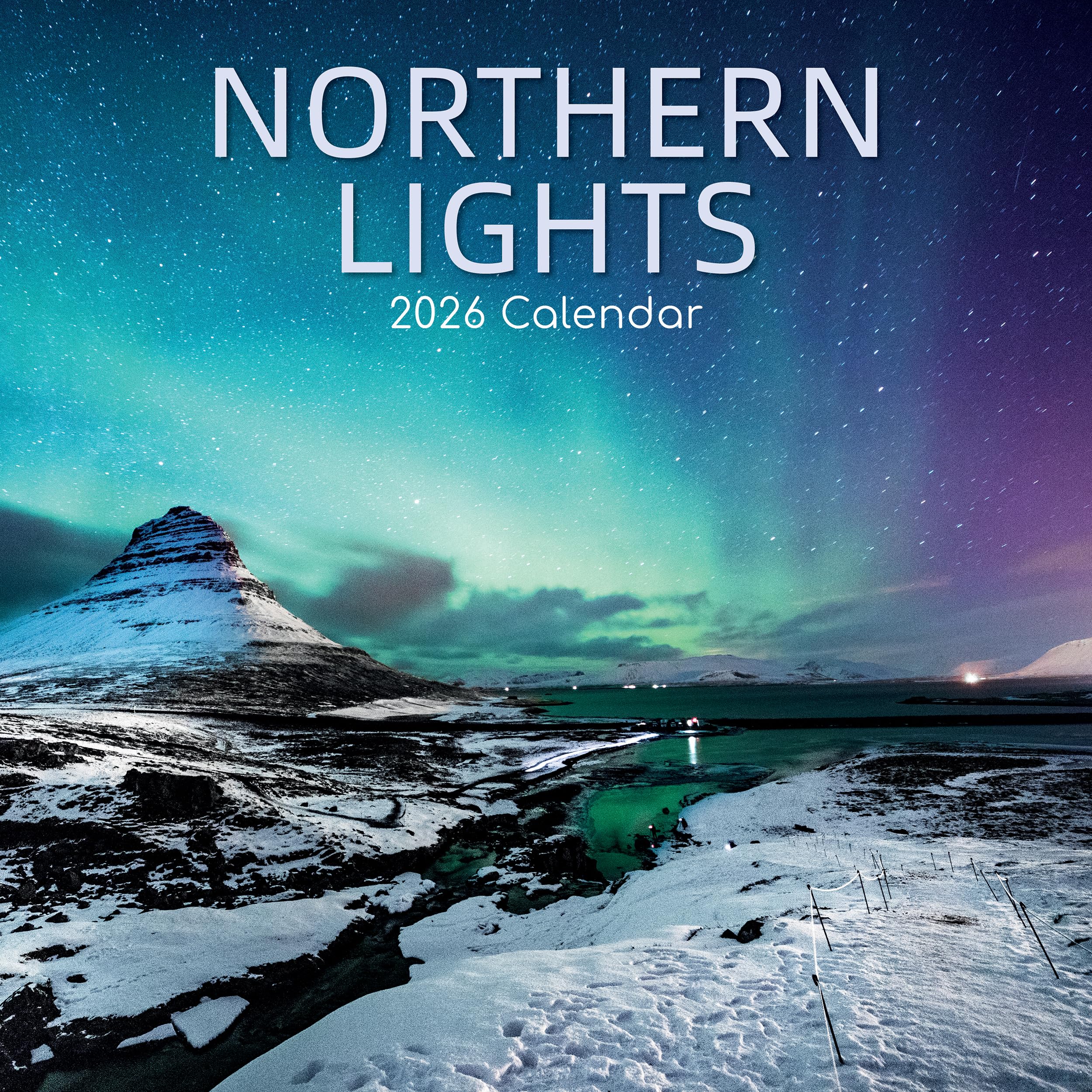 TGSC | Northern Lights 2026 Calendar 16 Month Family Square Wall 2026 UK | Planner with Large Grid for Home or Office Organisation - Natural World 2026/2025 UK