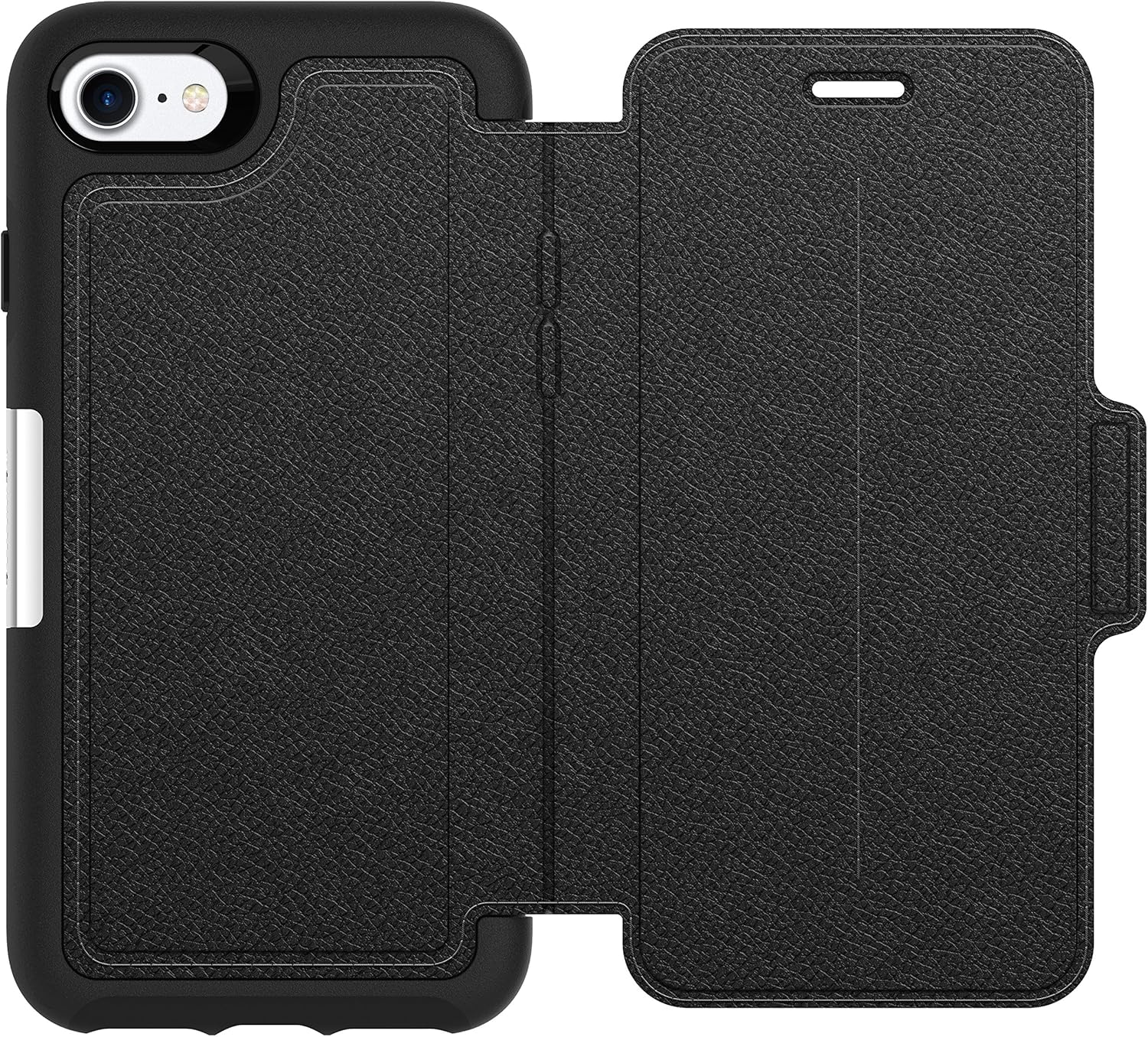 Gеt Chеар Prісе OtterBox STRADA SERIES Case for iPhone SE (3rd and 2nd gen) and iPhone 8/7 - Retail Packaging - SHADOW (BLACK/PEWTER)