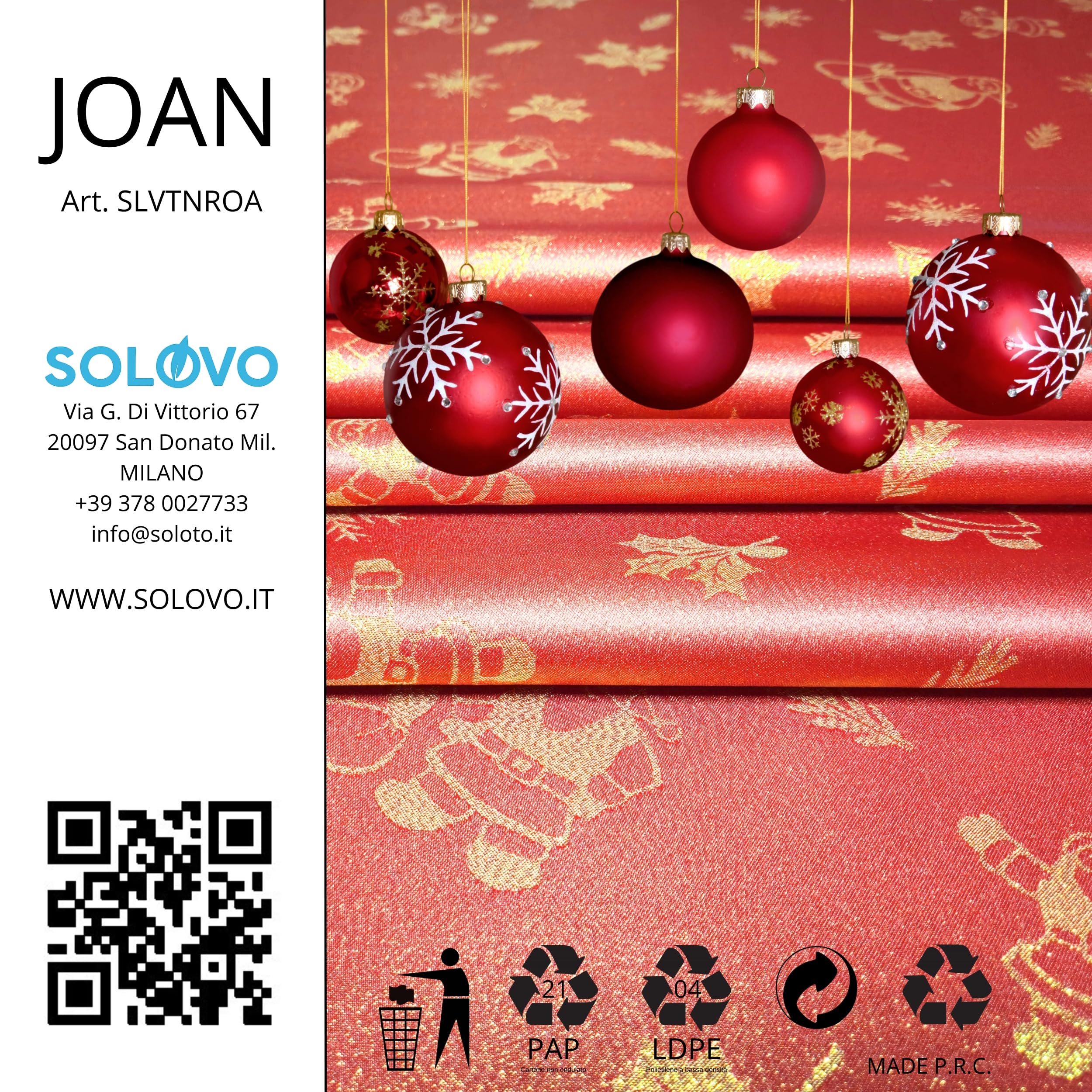 Generico Nappe de Noël rouge doré effet jacquard en 100 % polyester, élégante nappe de Noël rectangulaire sans repassage pour table de fête décorations de flocons de neige (Joan rouge, 140 x 240 cm)