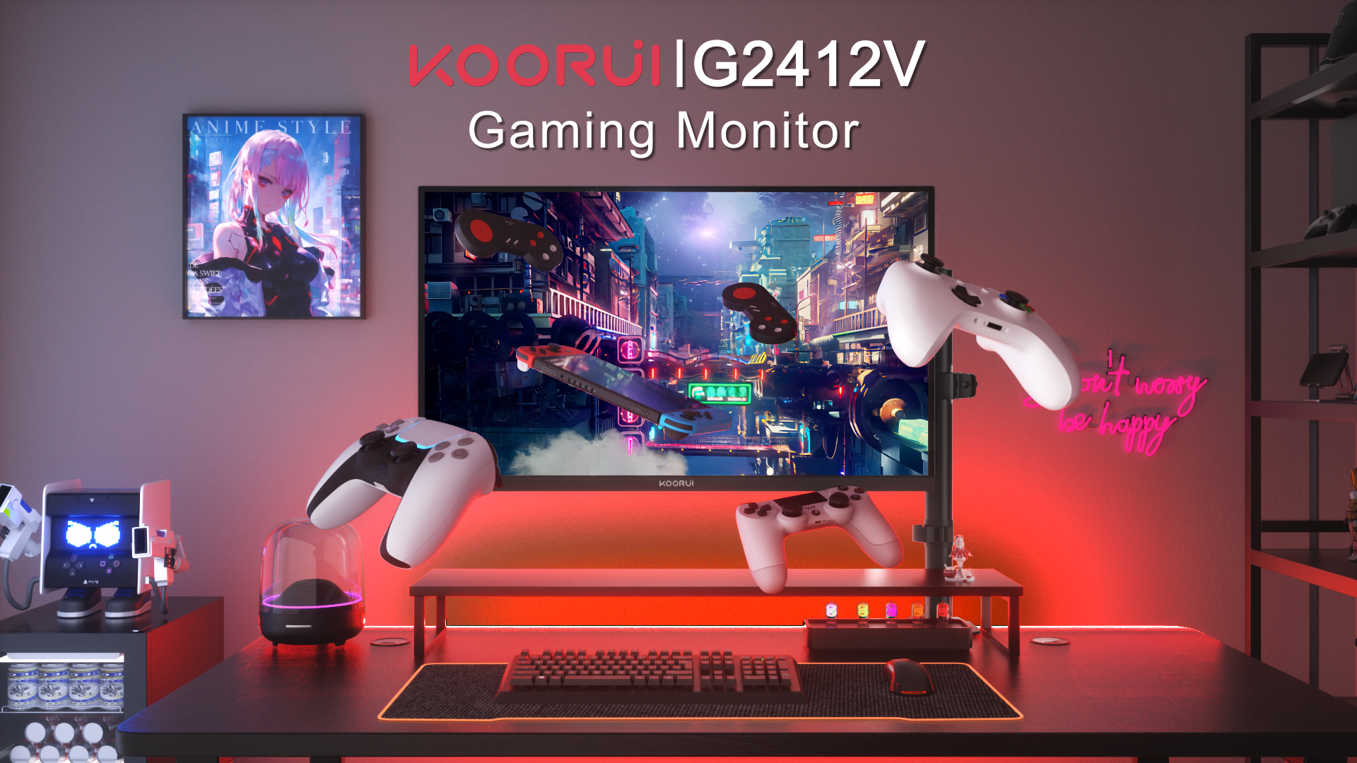 Amazon.co.jp: KOORUI ゲーミングモニター 24インチ 180Hz フルHD