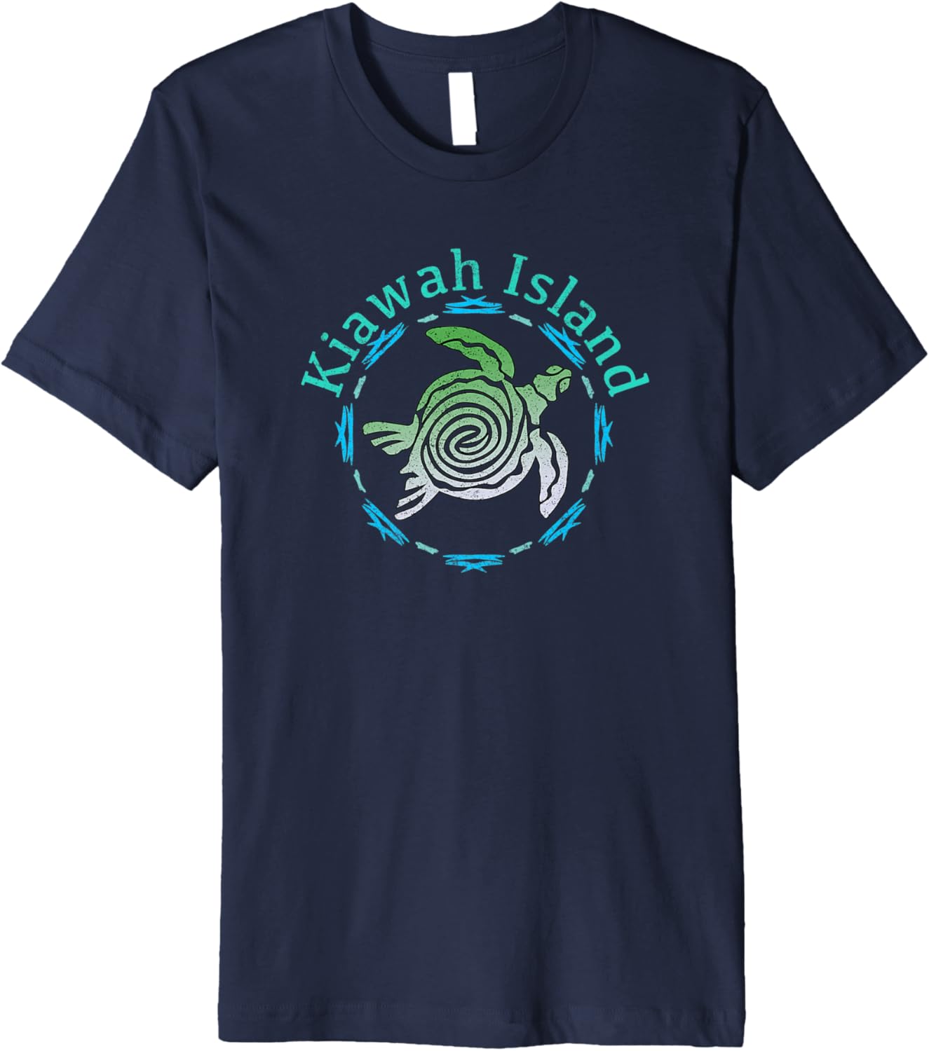 Kiawah Island TShirt Vintage Tribal Turtle Gift Premium TShirt Clothing, Shoes