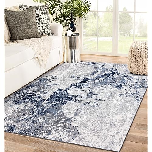 LUXE WEAVERS Abstract Area Rug 106 Blue 4x5