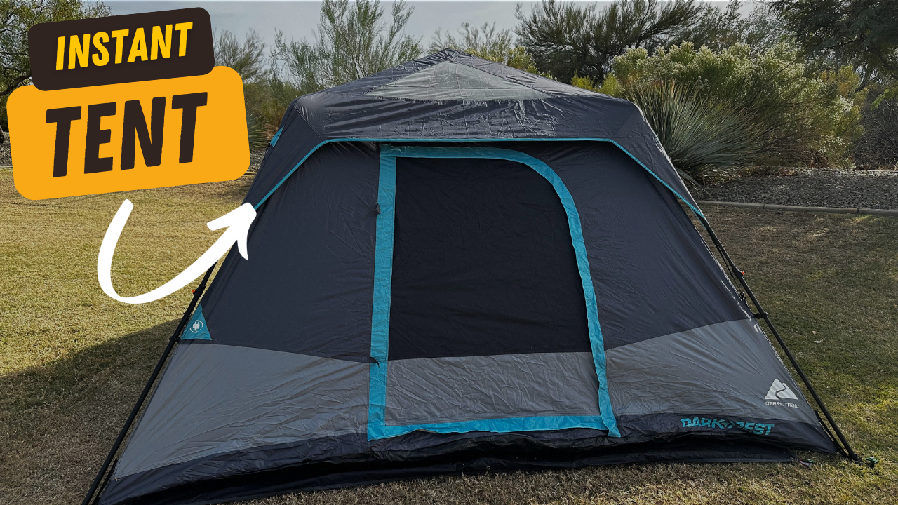 Watch Ozark Trail 6 Person Dark Room Instant Cabin Tent Review on Amazon Live