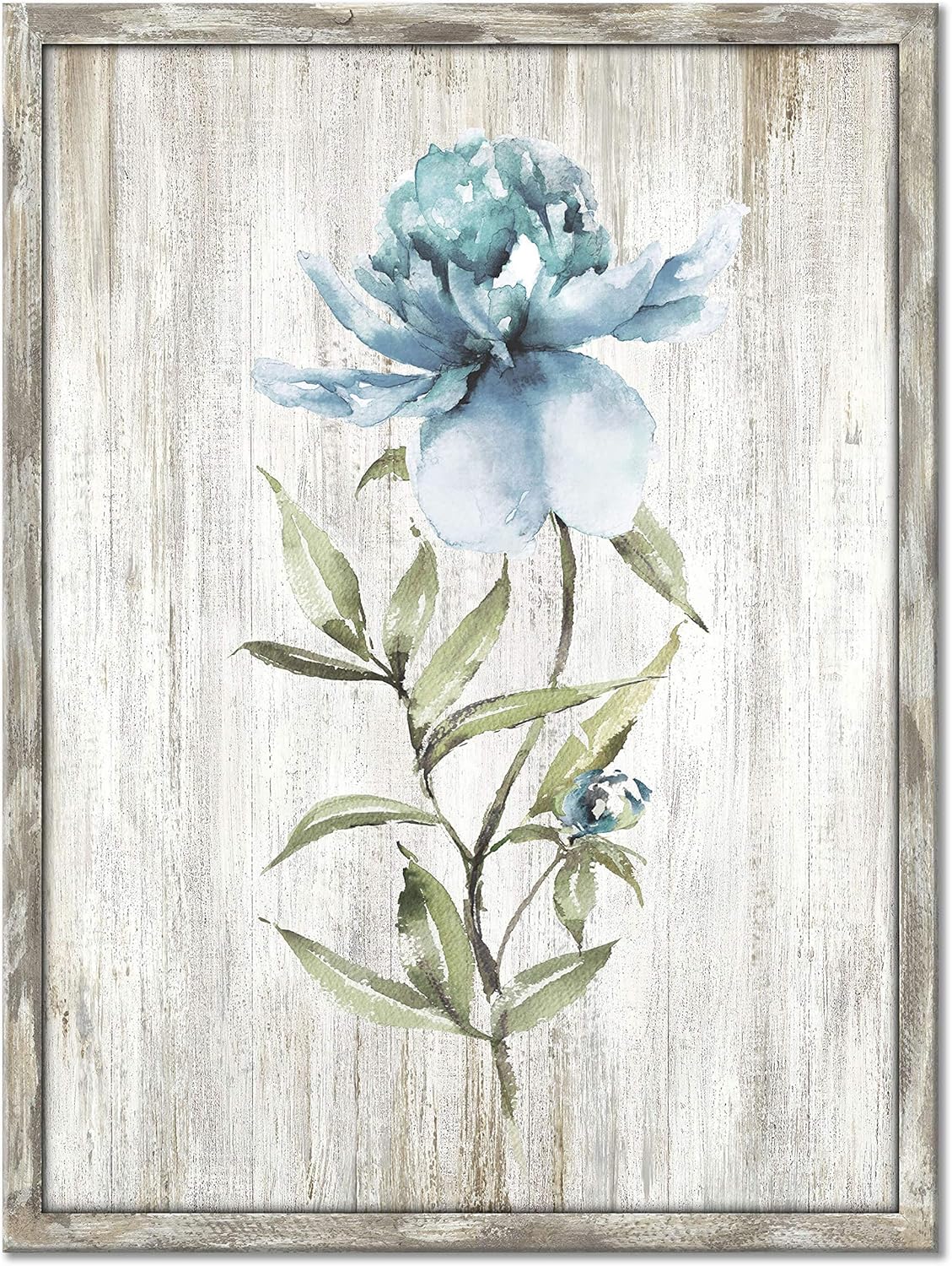 UTOPart Wood Flower Wall Art Prints Blossom Floral Wall