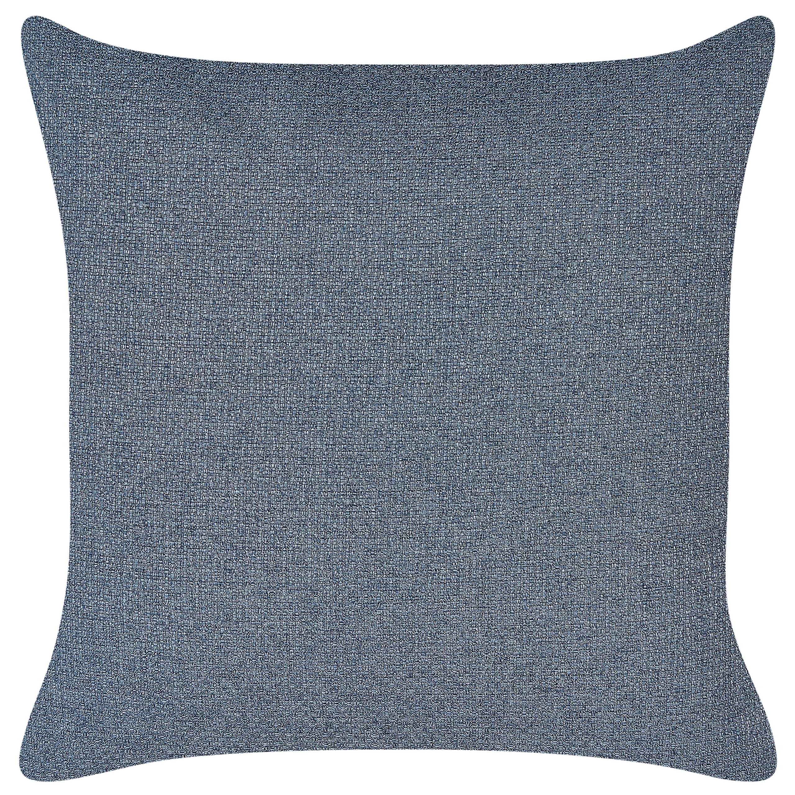 Beliani Chaiselongue Leinenoptik blau rechtsseitig mit Stauraum Kissen modern Meri II