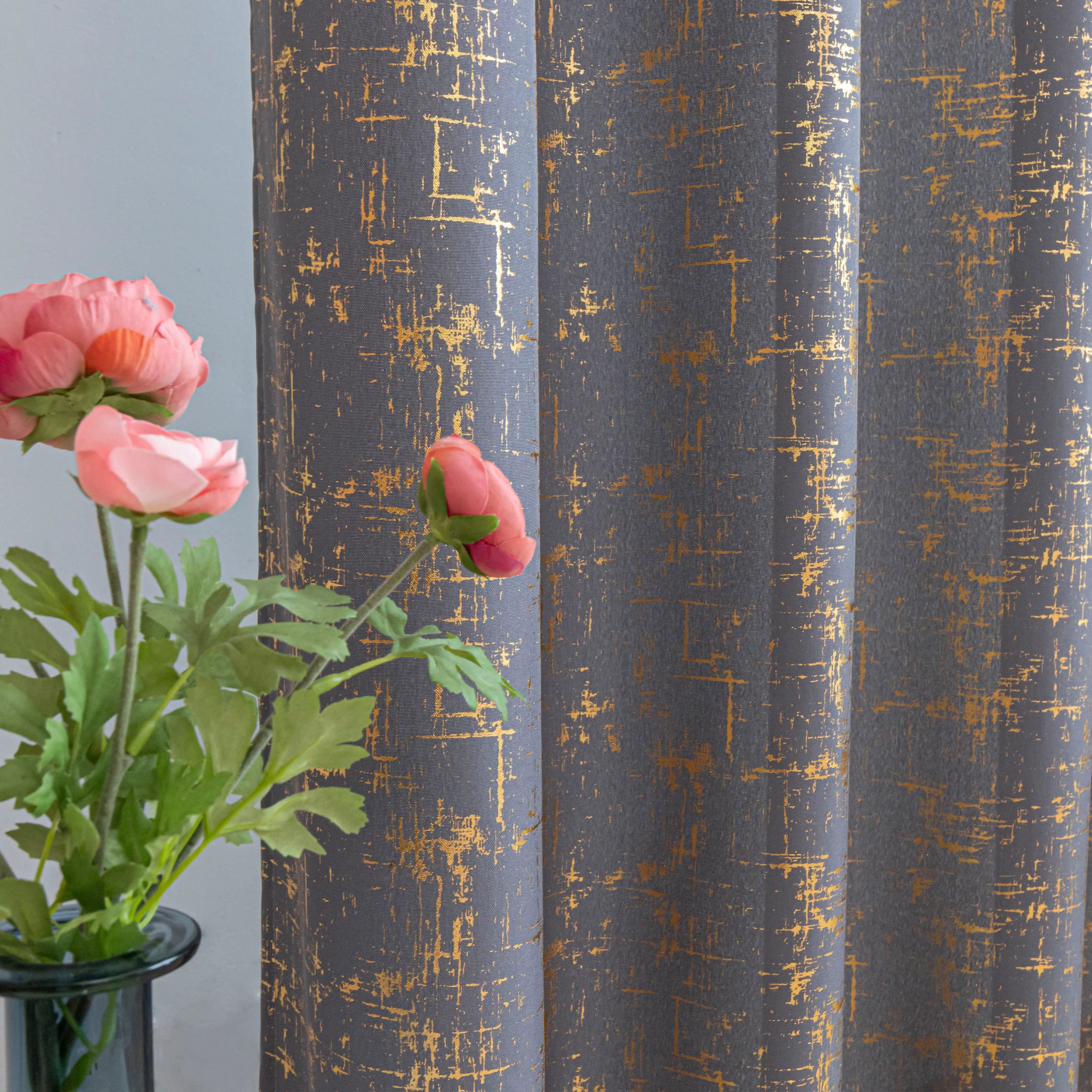 Taisier Home 16, Soft Grey/Gold, W 52" x L 84" (2 Panels) - Image 3