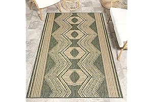 nuLOOM 10' x 14' Outdoor Patio Rug - Dark Green