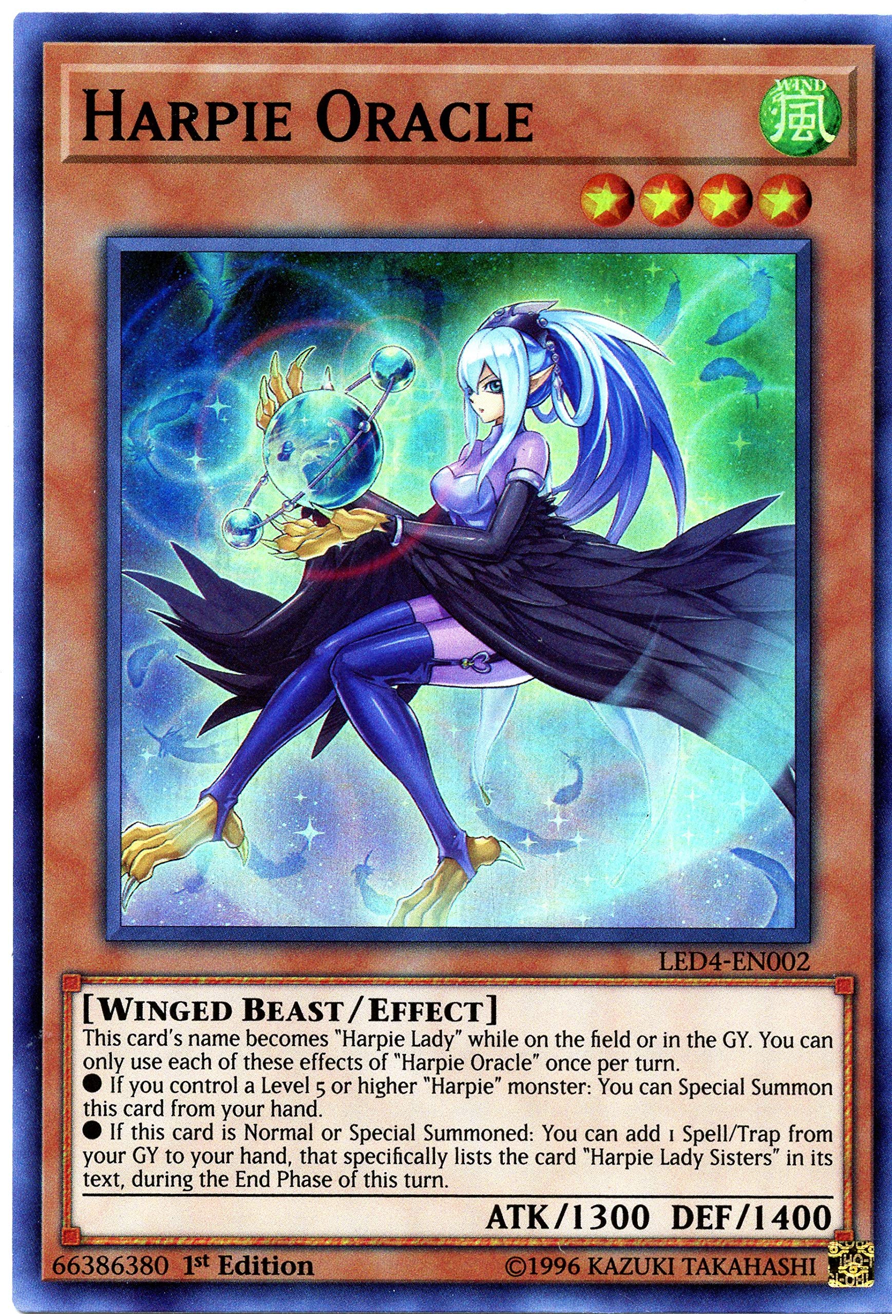Amazon.com: Harpie Oracle LED4-EN002 Super Rare 1st Edition - Near
