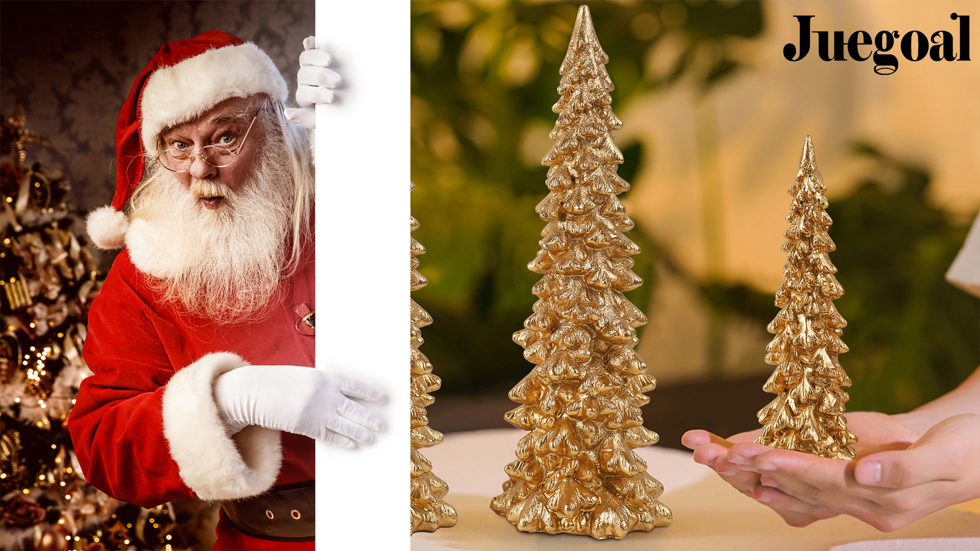 Amazon.com: Juegoal Christmas Tree Table Decorations Set of 2, 9.5