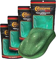 Vista 11 de Custom Shop - Plata a arco iris- 4 onzas de microescamas holográficas de metal de 0.004 pulgadas de tamaño de 100 micrones - Resistente a los rayos