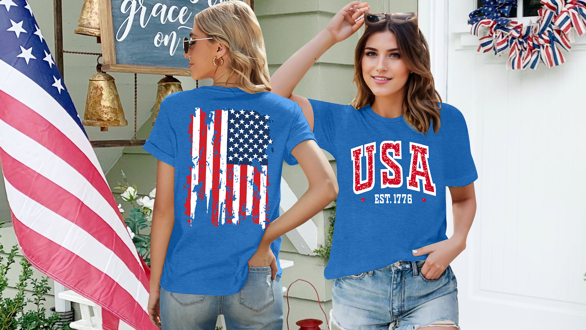 4th Of July T Shirts Funny Dyfzdhu Independence Day Shirts For Women 4th Of July American Flag Graphic Tees Patriotic Printed Short Sleeve T Shirt Summer Tunic Tops Cute Fourth Of July
