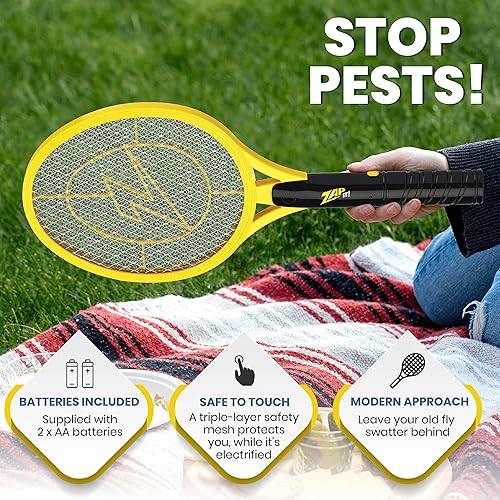 Miniatura 7 de ZAP IT Bug Zapper - Mosquitera con batería 2 x AA matamoscas y antiinsectos - 4000 V - Seguro al tacto padre