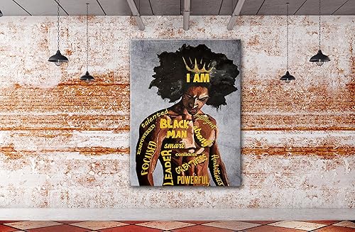 Miniatura 5 de SpiritualHands Arte de pared con marco de niña negra, cuadros de pared para decoración de pared de sala de estar, pintura mágica para pared de sala