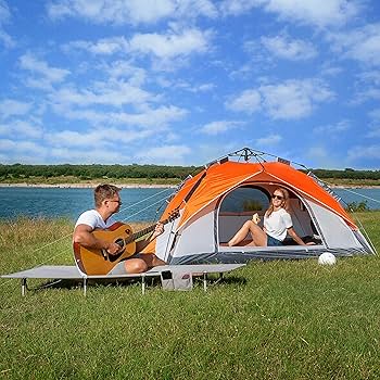 Amazon | Moon Lence テント 4人用 ワンタッチテント アウトドア