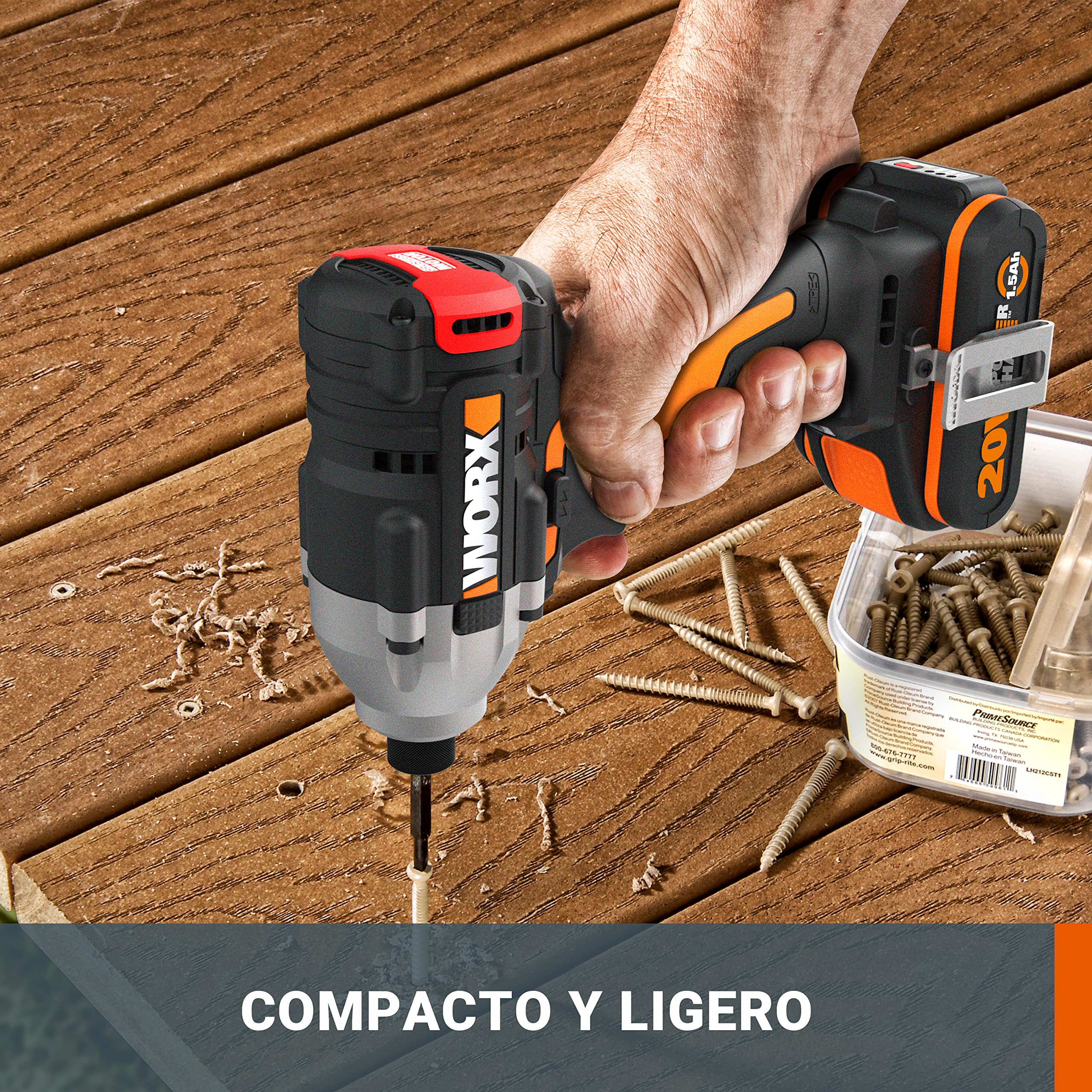 WORX WX261 Atornillador Impacto Brushless 20V 2Ah 2bat