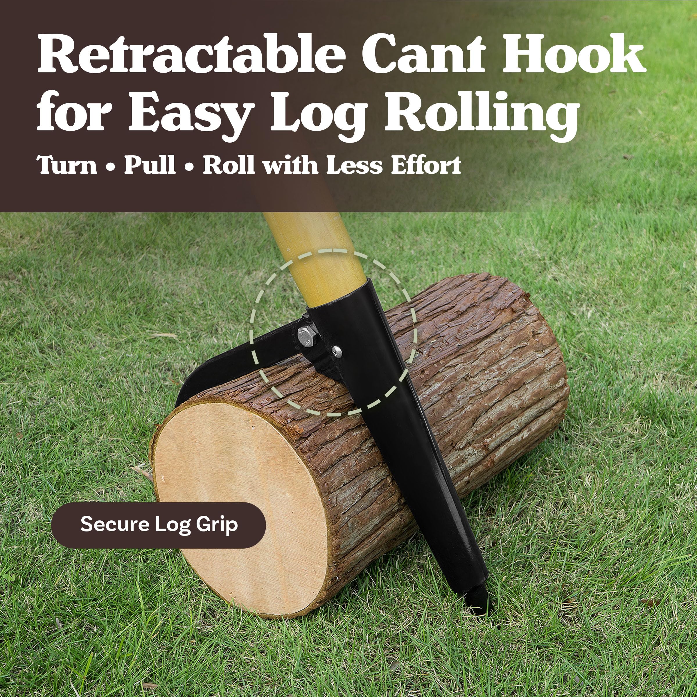 Amazon.com : Log Peavey and Cant Hook Tool – 49-inch Wood Handle