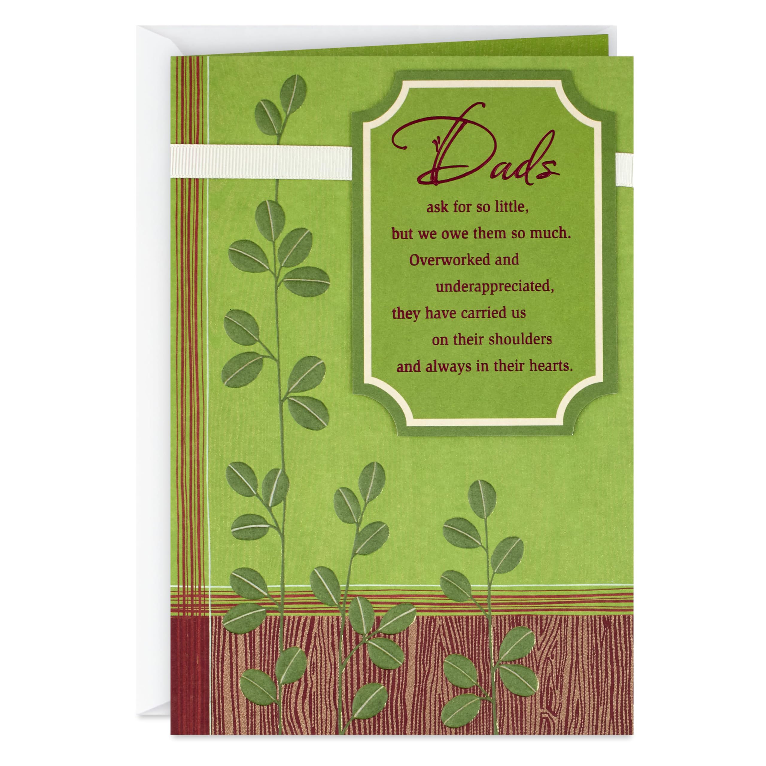 Hallmark Birthday Greeting Card for Father Stems Stems with Leaves