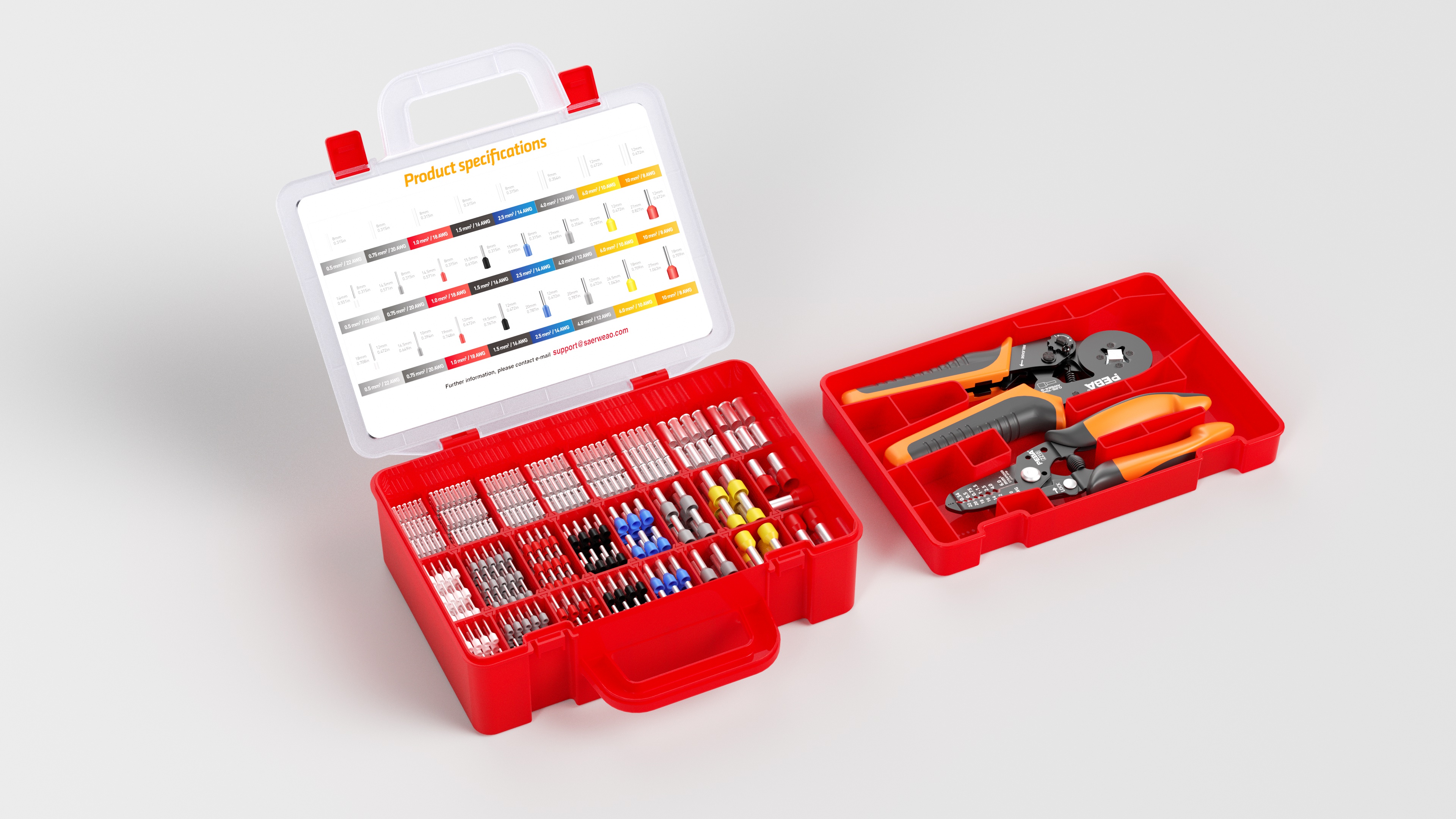 Pinza Crimpatrice Per Puntalini - Set Professionale Con 21 Misure