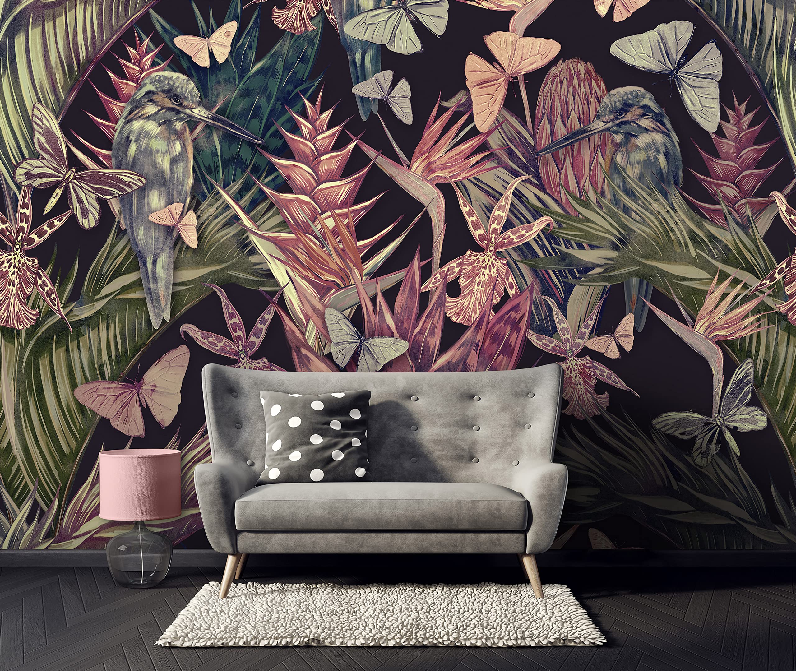 WallArena Fotobehang raam met uitzicht, bos, herfst, natuurlijk uitzicht, woonkamer, slaapkamer, vliesbehang inclusief behanglijm, behang, uv-bestendig, klaar voor montage, 312 x 219 cm, 3 banen