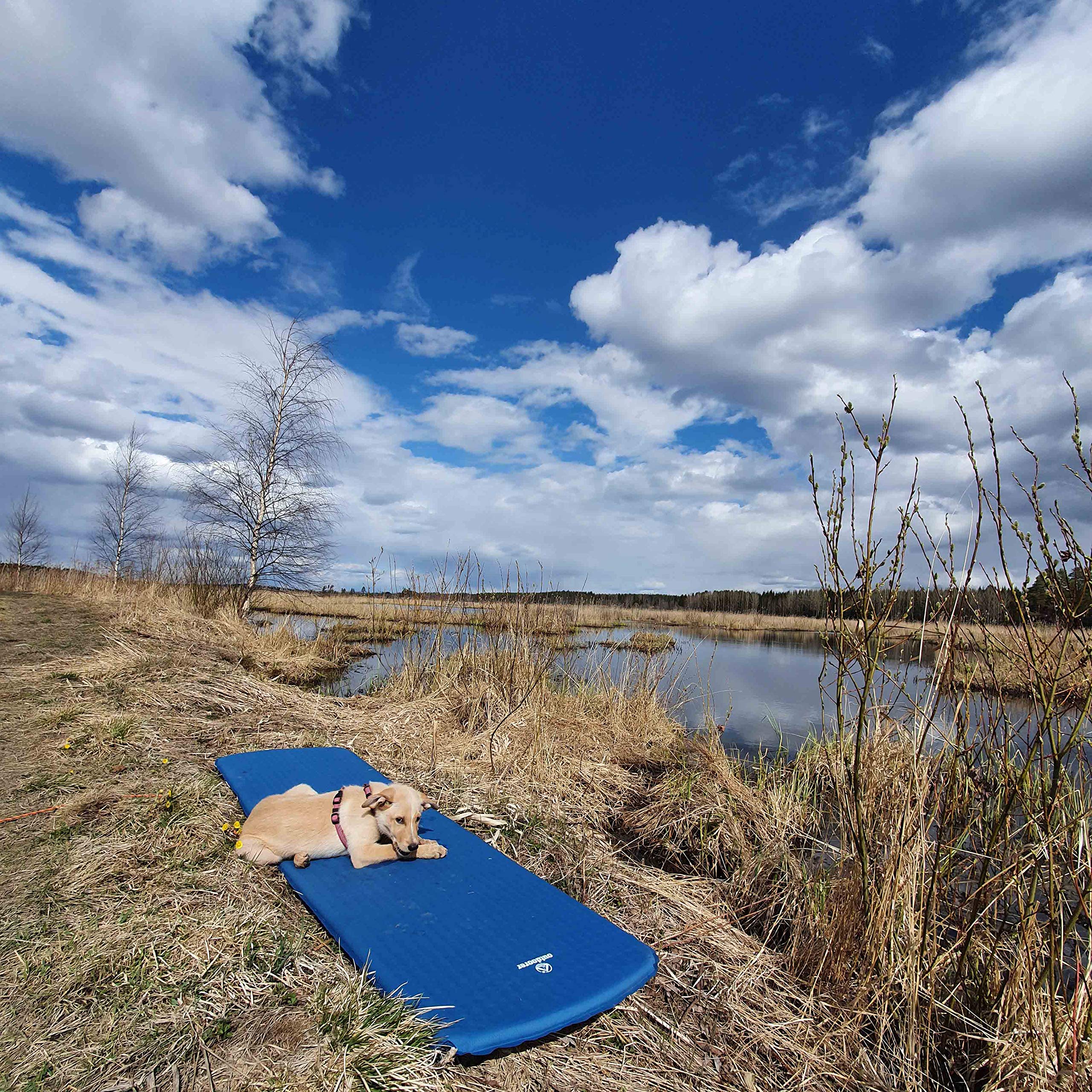 outdoorer Trek Bed 1 - samonadmuchiwana mata izolacyjna, 3,1 cm, kompaktowy rozmiar po złożeniu - Ultralight Trekking Mat