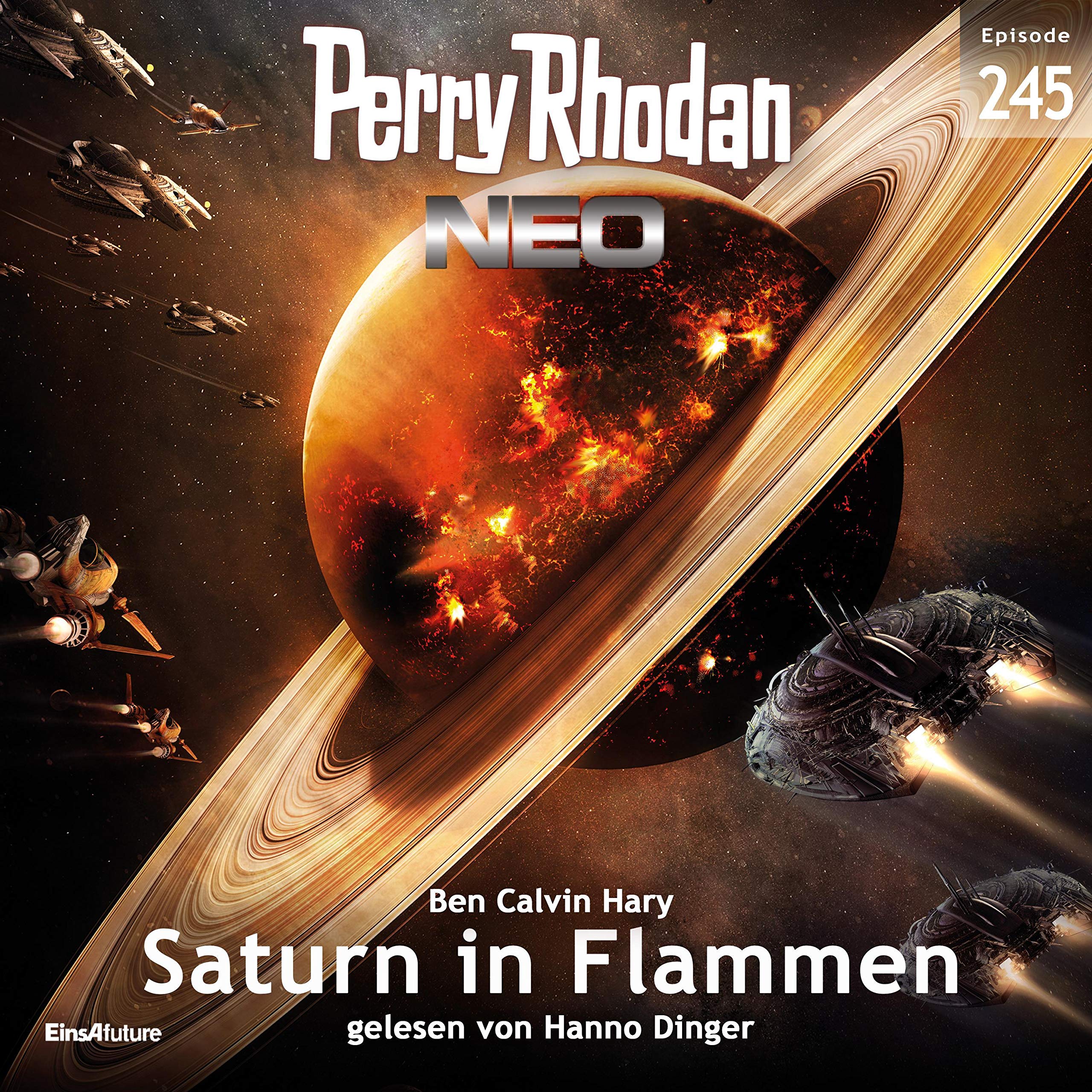 Cover art for Saturn in Flammen
