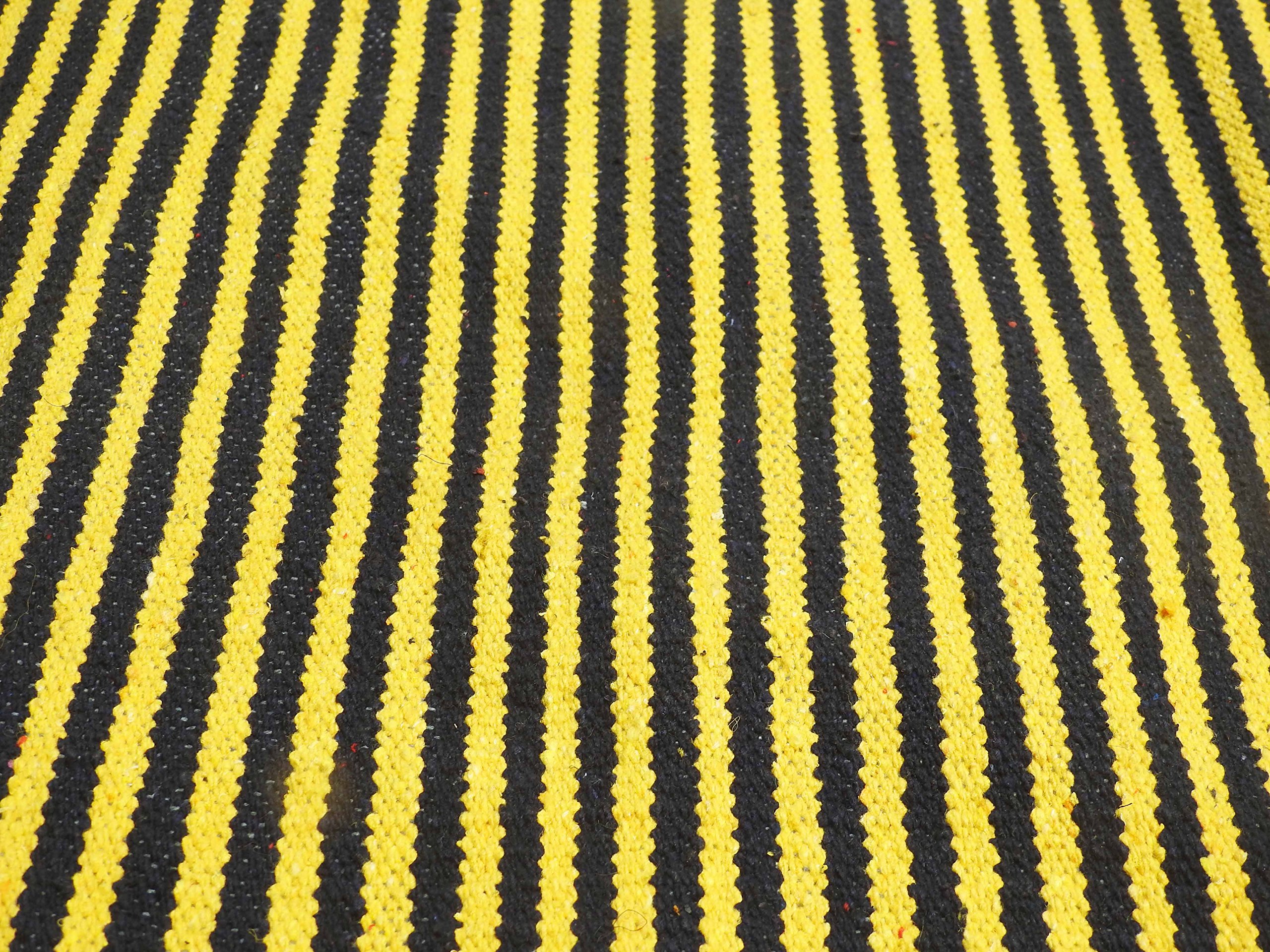 Wonder Care Tapis de yoga bio pour entraînement et tapis de yoga tissé à la main épais et respectueux de l'environnement pliable | Tapis de méditation | Tapis de yoga de voyage (jaune)