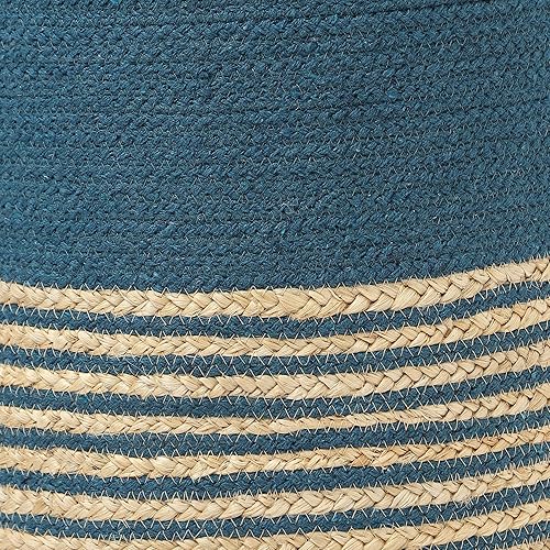 Miniatura 18 de REDEARTH · Taburete otomano de puf cubo, puf trenzado de yute para la sala de estar, dormitorio, guardería, patio, salón y otras habitaciones (14.5