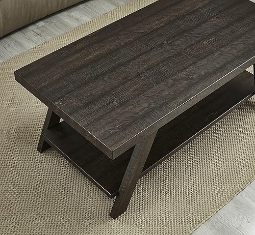 Miniatura 9 de Roundhill Furniture Athens - Mesa de centro de madera replicada contemporánea en acabado negro