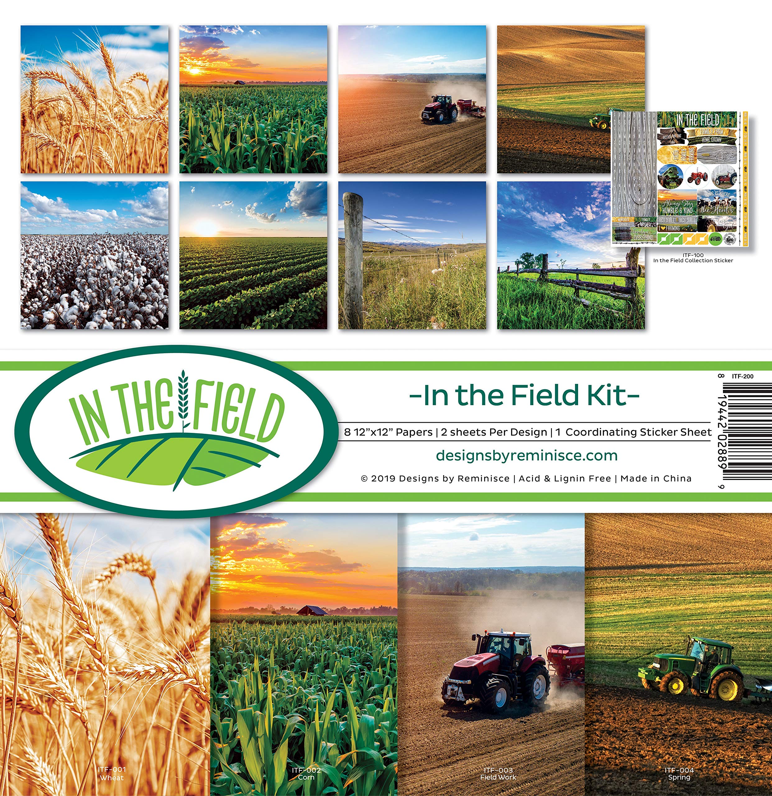 ReminisceIN THE Field COLL 12X12 KIT, Multi Color Palette, One Size