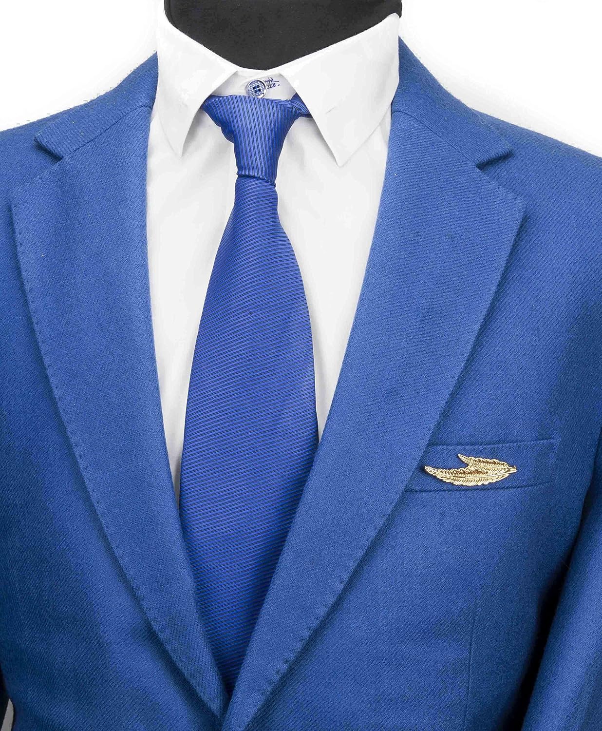 Knighthood Lapel Pin Men's Gold Feather Pair Lapel Pin Shirt Stud Golden