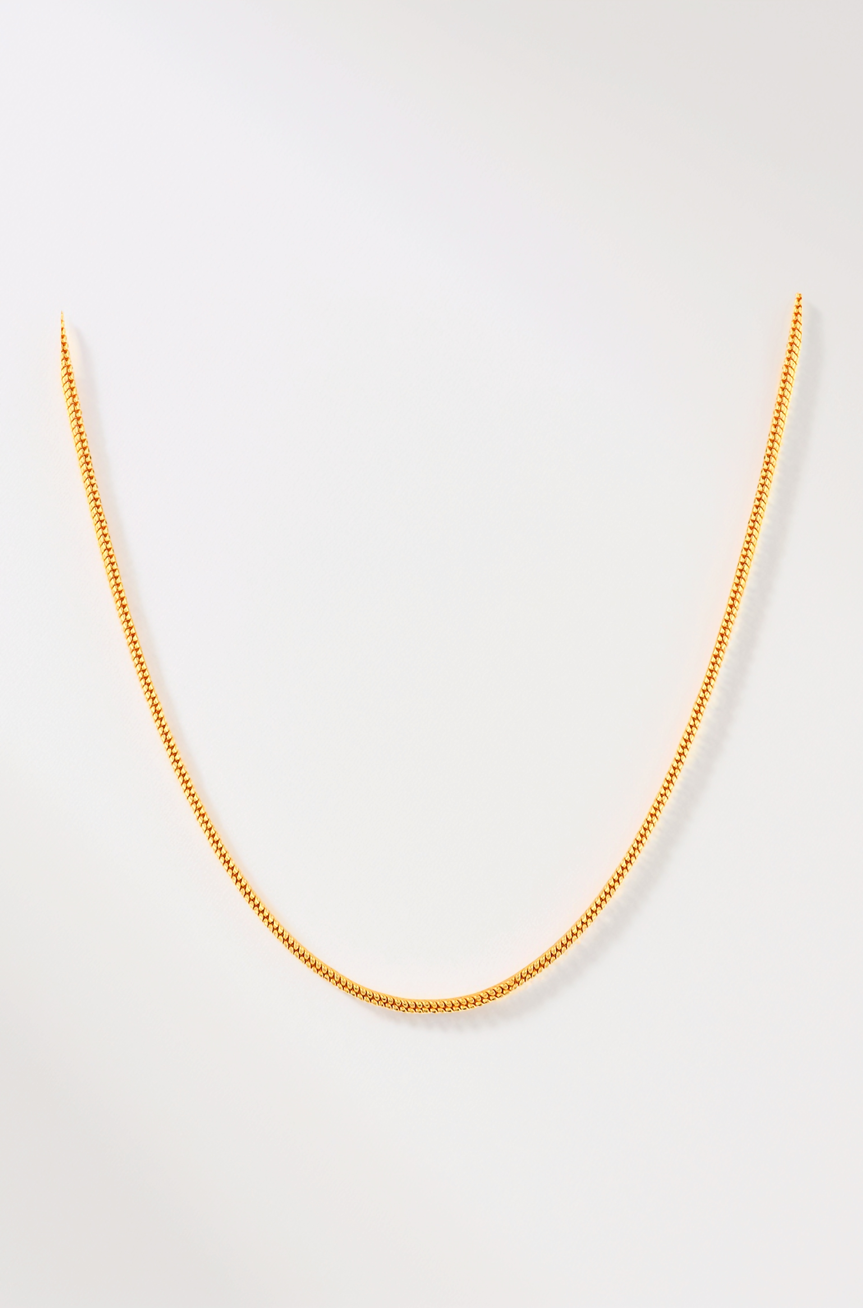 Designer Golden Chain Thin Light Weighted Gold Plated Gold Chain For Girls Women Men Boys 28 Inches