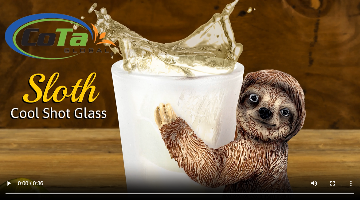 Amazon.com | CoTa Global Cool Sloth Shot Glass - Novelty Glassware