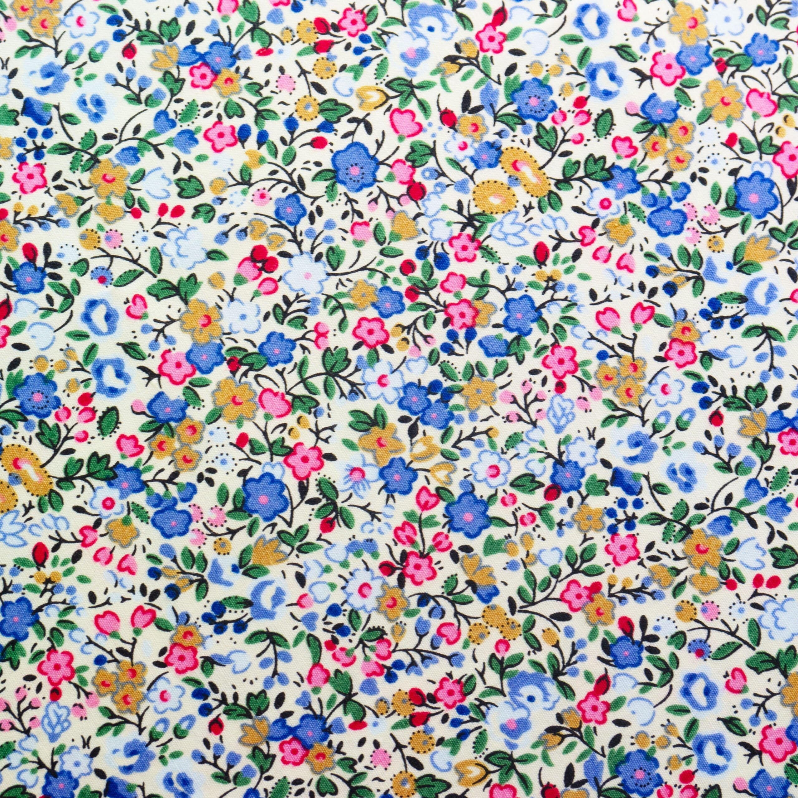 Rose and Hubble Floral Printed Fabric - 45 Inch Wide 100% Cotton Poplin for Dressmaking, Quilting, and Crafting - Soft, Cotton Fabric for Sewing, Apparel, Home Décor, Bag Making (CP0929BL, 0.5 Metre) — image 1