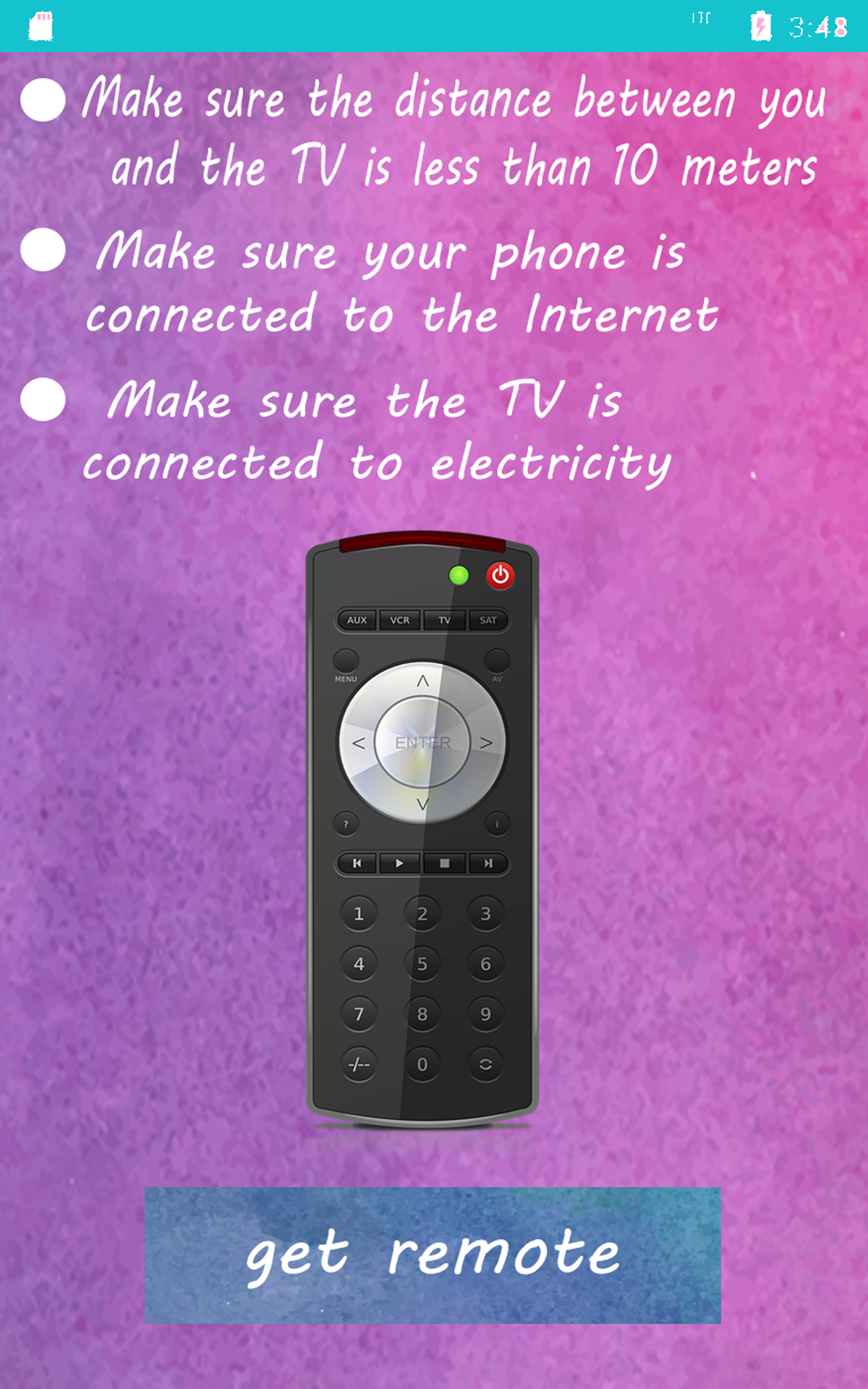 PRO TV remote control phone App on the Amazon Appstore