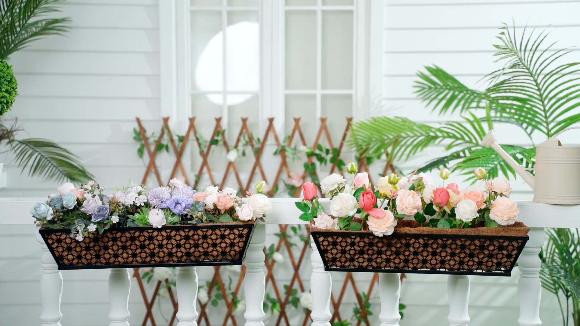 Amazon.com : Potchen 4 Pieces Railing Planter Boxes, 24 Inches