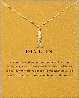 14K Gold Plated Pendant Necklace for Women, Dainty Charm Good Luck Gifts