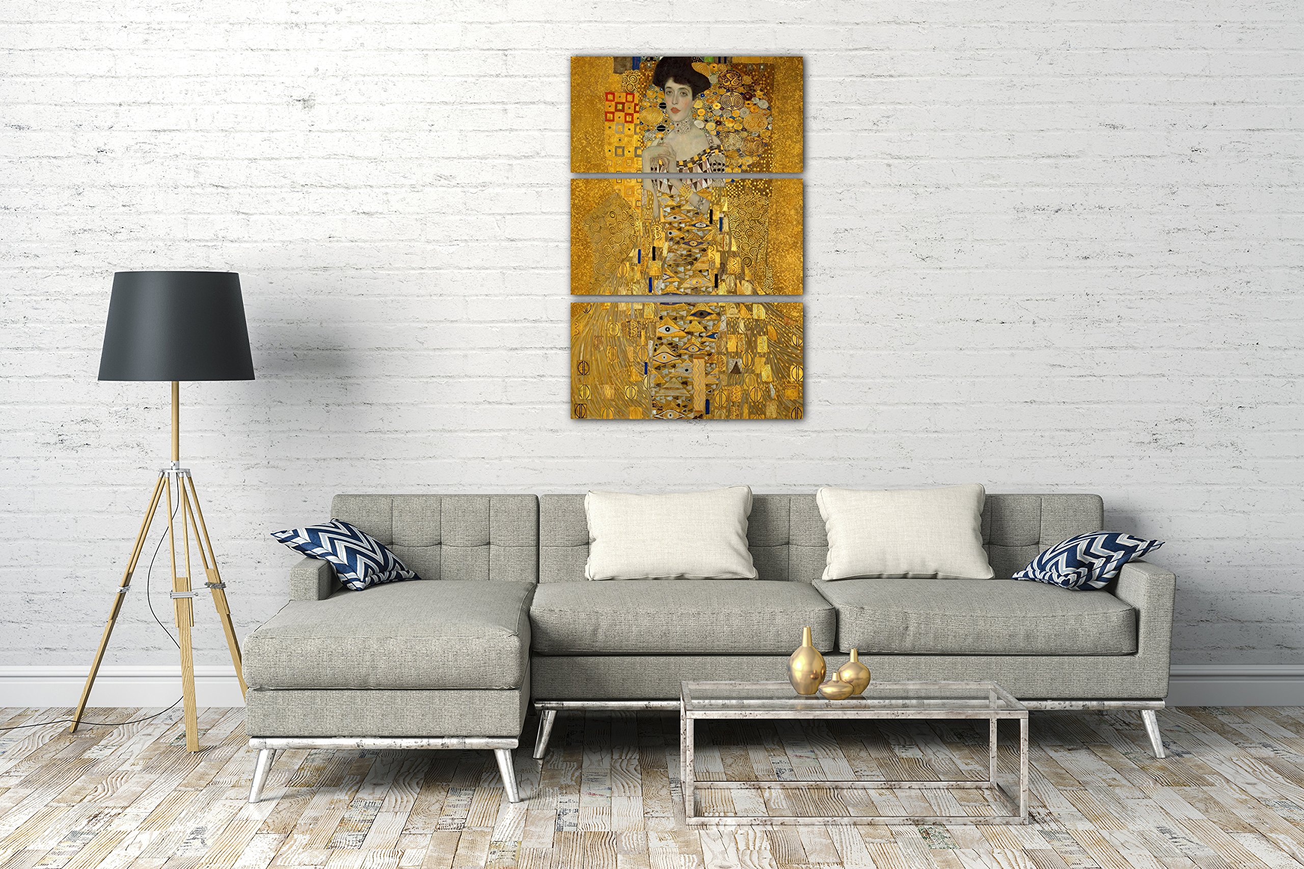 Leinwand 3-teilig(80x120cm): Gustav Klimt - Adele Bloch-Bauer I (1907)