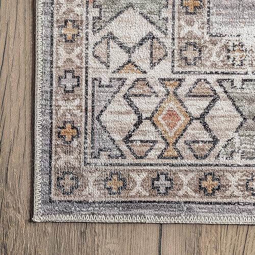 Miniatura 12 de nuLOOM Mae - Alfombra de pasillo lavable a máquina, 2 pies 6 pulgadas x 8 pies, gris claro, rectangular, 0.1 pulgadas de grosor