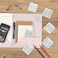 Vista 6 de Mr. Pen - Notas adhesivas de papel cuadriculado transparente, 300 hojas, 3 x 3 pulgadas, notas adhesivas gráficas, papel gráfico matemático, notas