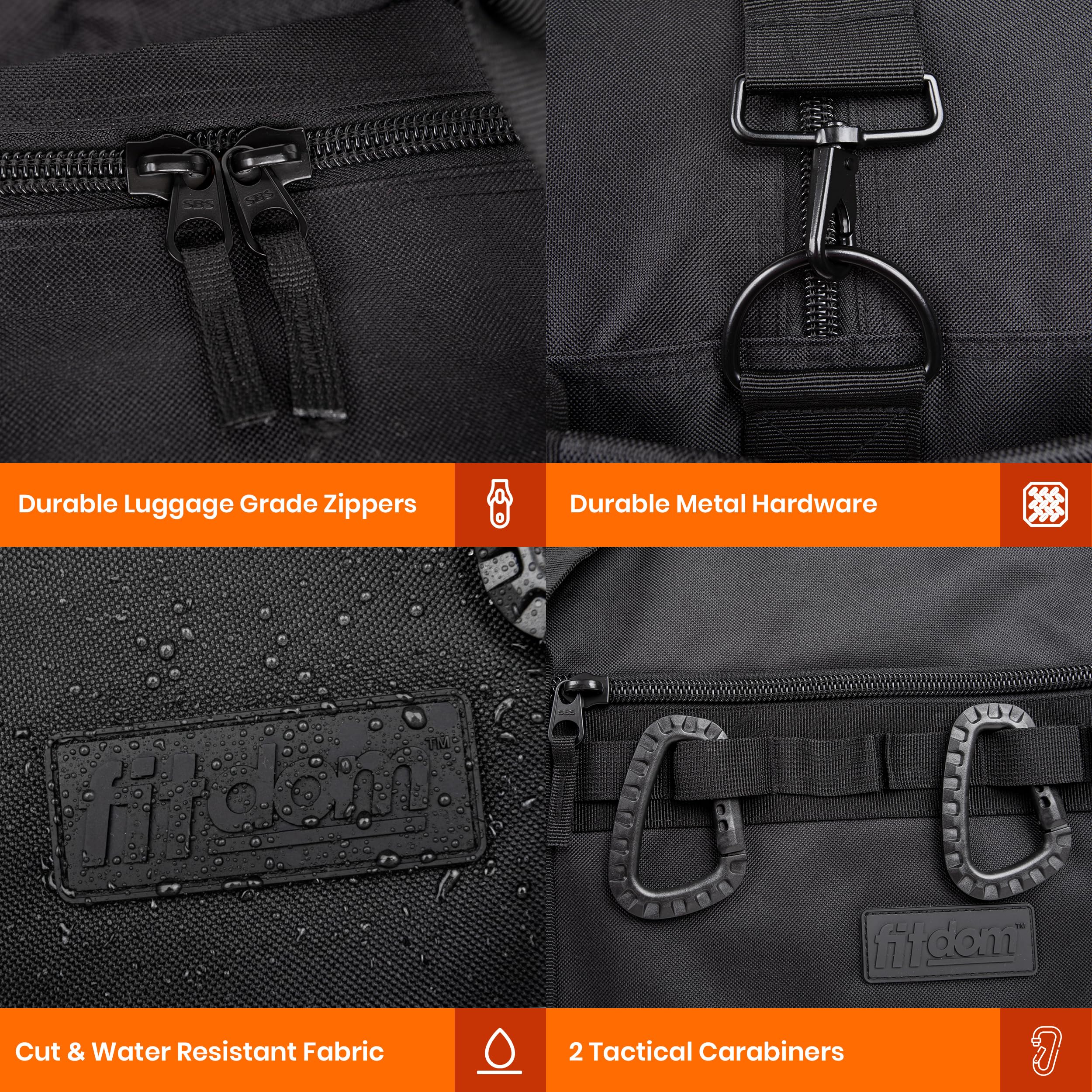 Fitdom Reisetasche mit verstellbaren Schulter- und Kompressionsgurten Perfekt für Team-Trainer und für Fußball, Baseball, Basketball, Hockey und mehr