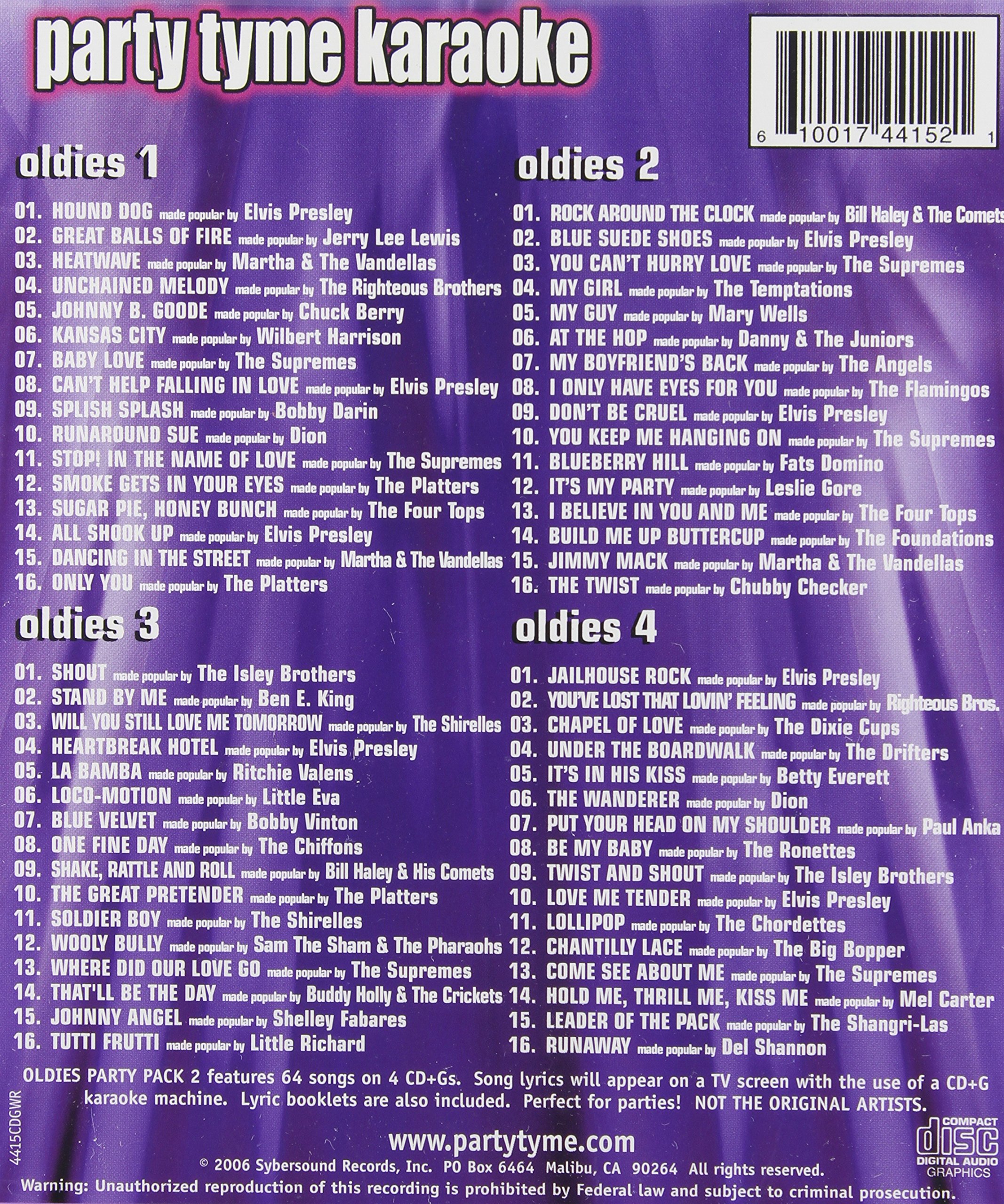 Party Tyme Karaoke: Oldies Party Pack, Vol. 2