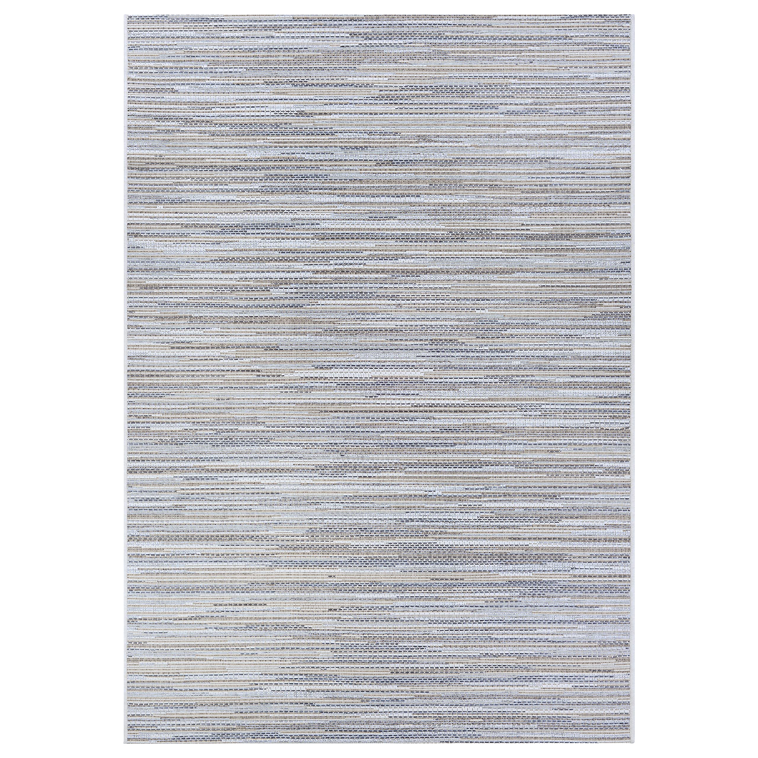 Couristan Monte Carlo Coastal Breeze Taupe-Champagne Indoor/Outdoor Area Rug, 2'3" x 11'9" Runner
