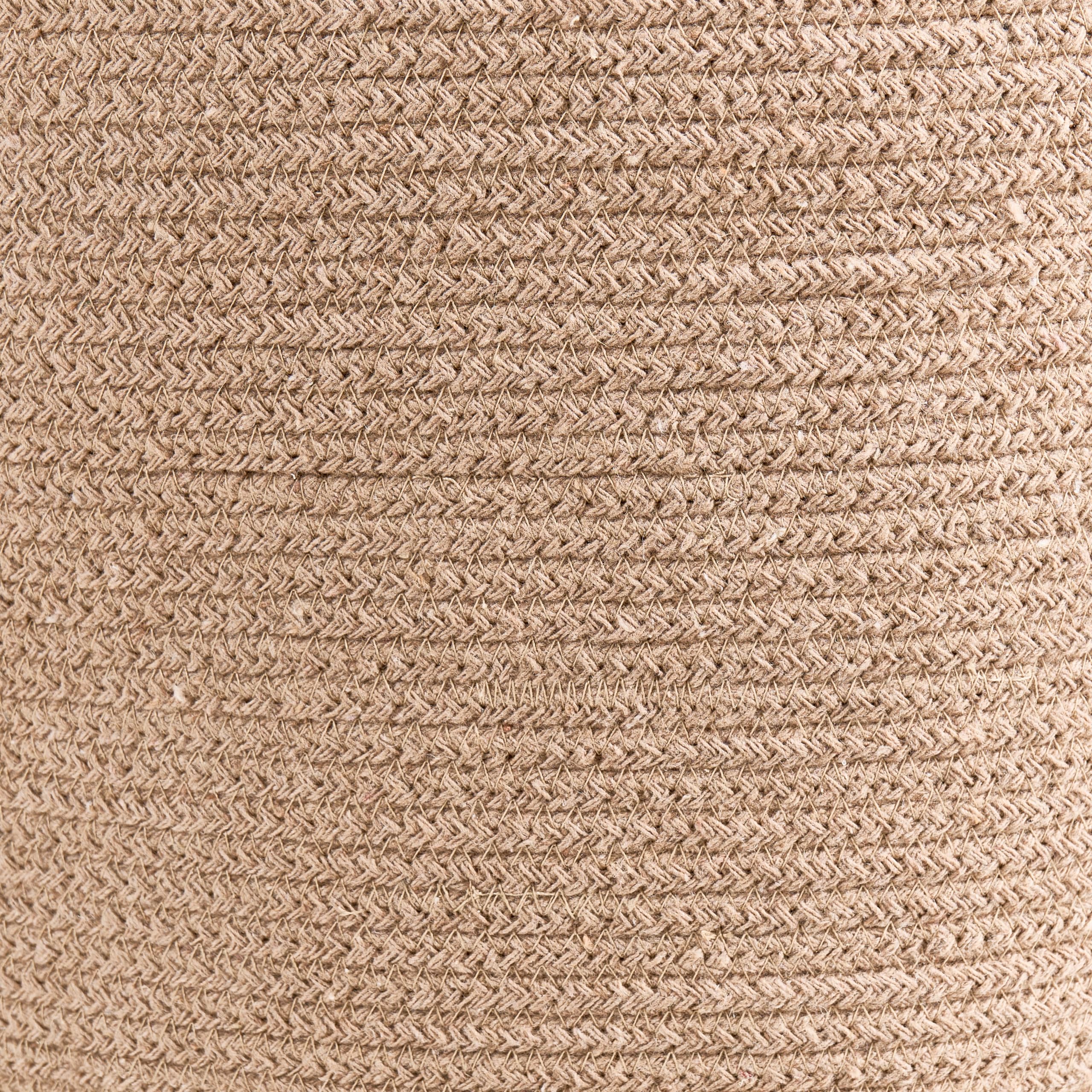 Korb Baumwolle beige geflochten mit Deckel Boho-Design Silopi