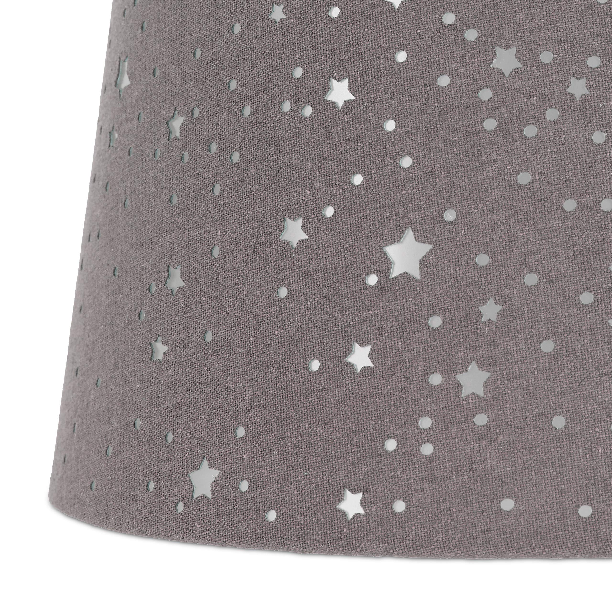 Relaxdays Lámpara de techo infantil, Estrellas, Iluminación colgante para niños, Pantalla redonda