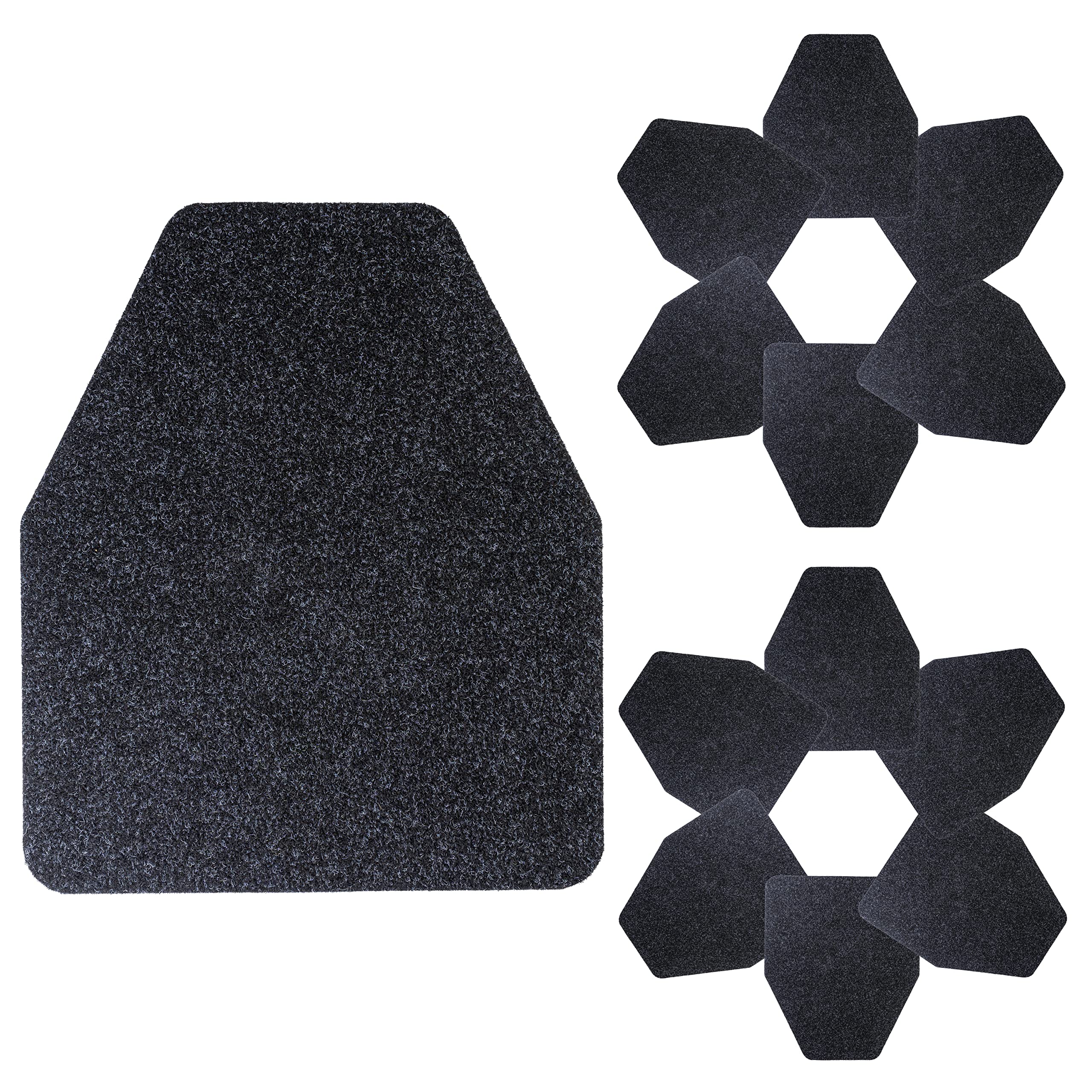 Pristine Solutions Urinal Mats – 12pcs Premium Urinal Floor Mat for Commercial Use – Highly Absorbent Polypropylene Urine Mats for The Urinal – Elegant Black Urinal Mats Disposable