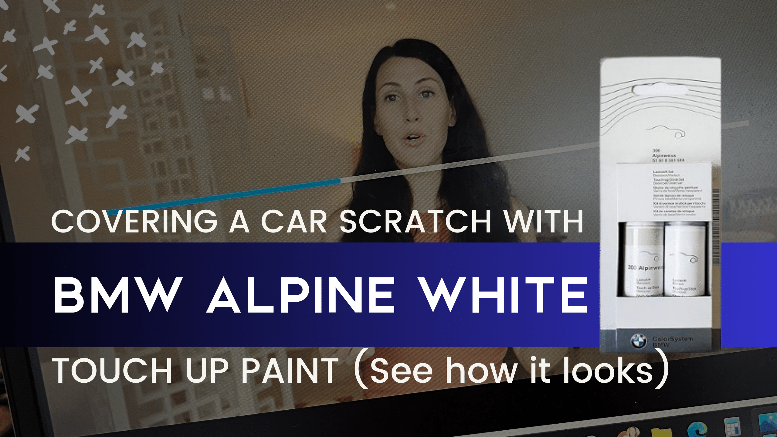 Demo of Using BWM Alpine White Touch-Up Car Paint on Amazon Live
